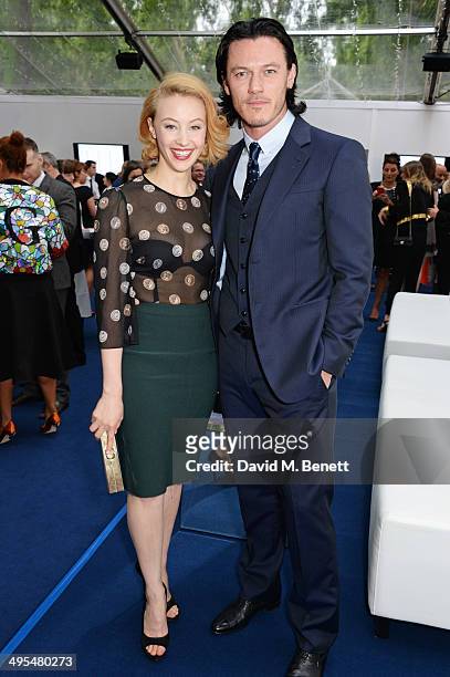 Sarah Gadon and Luke Evans attend the Glamour Women of the Year Awards in Berkeley Square Gardens on June 3, 2014 in London, England.