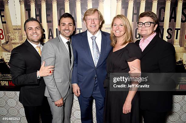 Lawyer Ted Olson and documentary subjects Jeff Zarrillo, Paul Katami, Sandy Stier and Kris Perry attend the Los Angeles Premiere of the new HBO...