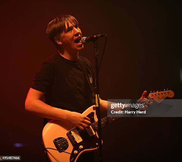 Eoin Loveless of Drenge performs at Southampton Guildhall on September 23, 2015 in Southampton, England.