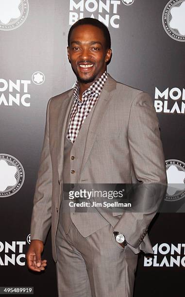 Actor Anthony Mackie attends the 23rd Annual Montblanc De La Culture Arts Patronage Award Honoring Jane Rosenthal at Stephan Weiss Studio on June 3,...