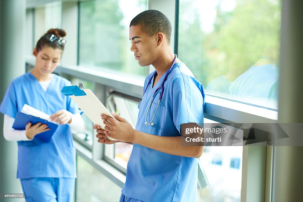 Two young nurses on the ward