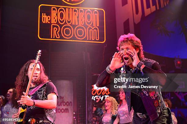 Former New York Rangers hockey player Ron Duguay makes cameo performance in "Rock Of Rangers!" Opening Night at Helen Hayes Theatre on June 3, 2014...