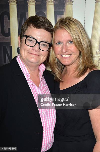 Documentary subjects Sandy Stier and Kris Perry arrive at the Los Angeles Premiere Of HBO Documentary "The Case Against 8" at Directors Guild Of...