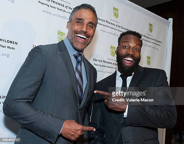 Rick Fox and Baron Davis attend United Friends Of The Children, Brass Ring Awards Dinner 2014 at The Beverly Hilton Hotel on June 3, 2014 in Beverly...