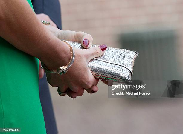 Queen Maxima of The Netherlands arrives for dinner at the Loo royal palace on June 3, 2014 in Apeldoorn, Netherlands.