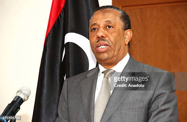 Libya interim Prime Minister Abdullah al-Thani holds a press conference and says that his duty of premiership continues and he is in touch with the...