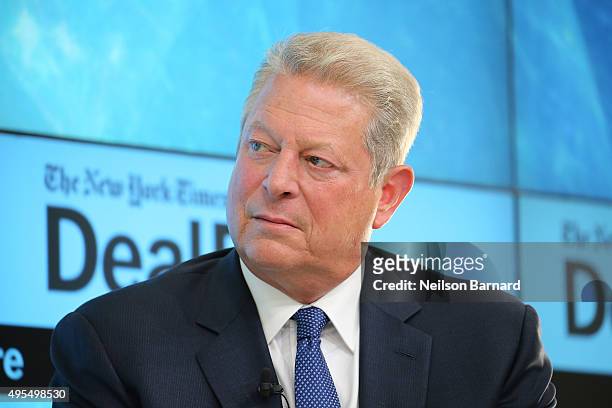 Former Vice President Al Gore, chairman of Generation Investment Management and chairman of The Climate Reality Project, participates in a panel...