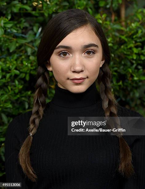 Actress Rowan Blanchard arrives at the Los Angeles Premiere Of Focus Features' 'Suffragette' at Samuel Goldwyn Theater on October 20, 2015 in Beverly...