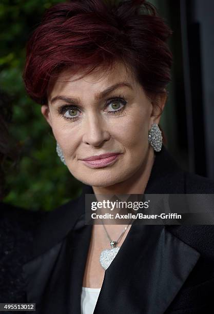 Personality Sharon Osbourne arrives at the Los Angeles Premiere Of Focus Features' 'Suffragette' at Samuel Goldwyn Theater on October 20, 2015 in...