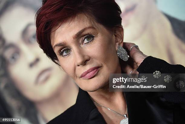 Personality Sharon Osbourne arrives at the Los Angeles Premiere Of Focus Features' 'Suffragette' at Samuel Goldwyn Theater on October 20, 2015 in...