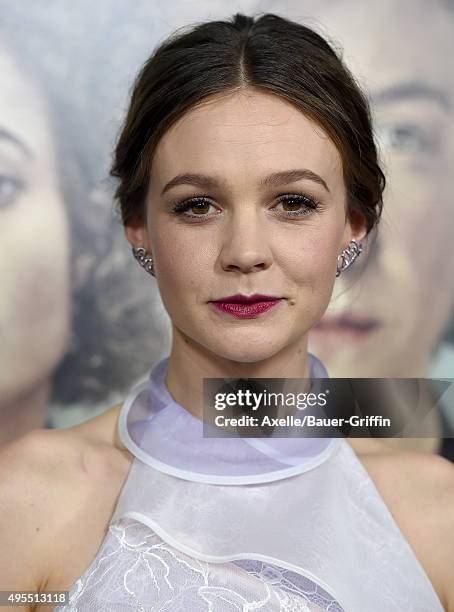 Actress Carey Mulligan arrives at the Los Angeles Premiere Of Focus Features' 'Suffragette' at Samuel Goldwyn Theater on October 20, 2015 in Beverly...