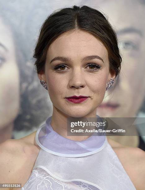 Actress Carey Mulligan arrives at the Los Angeles Premiere Of Focus Features' 'Suffragette' at Samuel Goldwyn Theater on October 20, 2015 in Beverly...