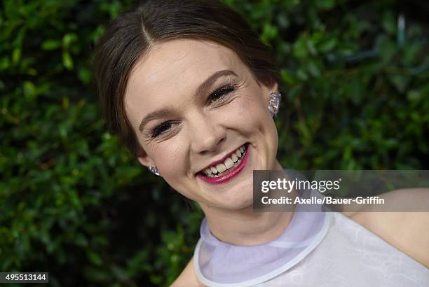 Actress Carey Mulligan arrives at the Los Angeles Premiere Of Focus Features' 'Suffragette' at Samuel Goldwyn Theater on October 20, 2015 in Beverly...