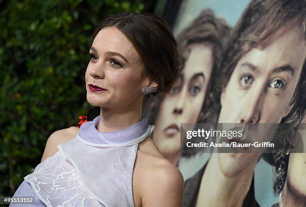 Actress Carey Mulligan arrives at the Los Angeles Premiere Of Focus Features' 'Suffragette' at Samuel Goldwyn Theater on October 20, 2015 in Beverly...