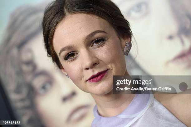 Actress Carey Mulligan arrives at the Los Angeles Premiere Of Focus Features' 'Suffragette' at Samuel Goldwyn Theater on October 20, 2015 in Beverly...