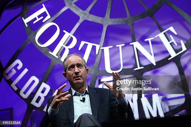 Comcast chairman and CEO Brian L. Roberts speaks during the Fortune Global Forum on November 3, 2015 in San Francisco, California. Business leaders...