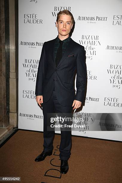 Freddie Fox attends Harper's Bazaar Women of the Year Awards at Claridge's Hotel on November 3, 2015 in London, England.