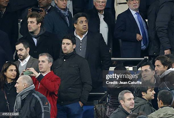 Serge Blanco attends the UEFA Champions League match between Real Madrid and Paris Saint-Germain at Santiago Bernabeu stadium on November 3, 2015 in...