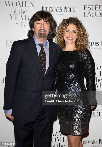 Trevor Nunn and guest attend Harper's Bazaar Women of the Year Awards at Claridge's Hotel on November 3, 2015 in London, England.