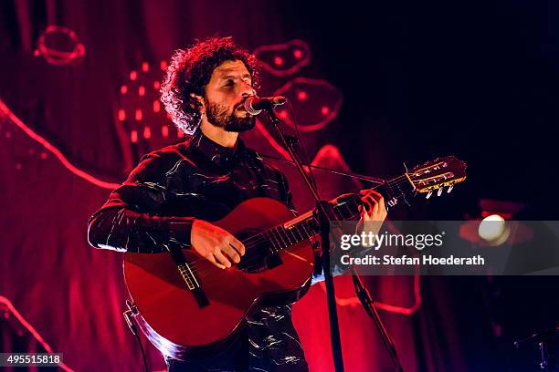 Singer Jose Gonzalez performs live on stage during a concert at Tempodrom on November 3, 2015 in Berlin, Germany.