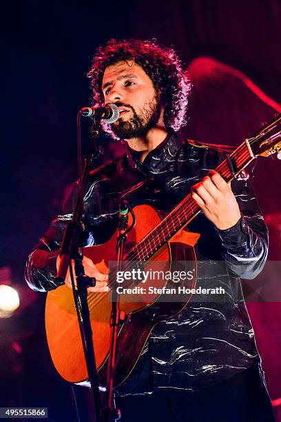 Singer Jose Gonzalez performs live on stage during a concert at Tempodrom on November 3, 2015 in Berlin, Germany.