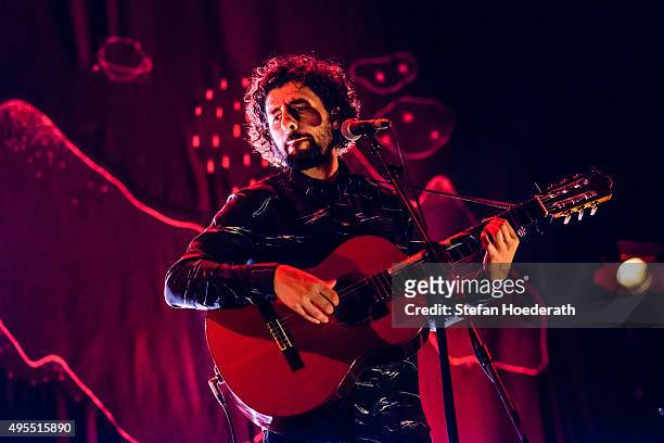 Singer Jose Gonzalez performs live on stage during a concert at Tempodrom on November 3, 2015 in Berlin, Germany.