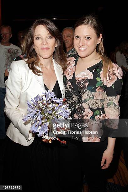 Marianne Williamson and daughter India Williamson attend an election celebration for independent congressional candidate Marianne Williamson on June...