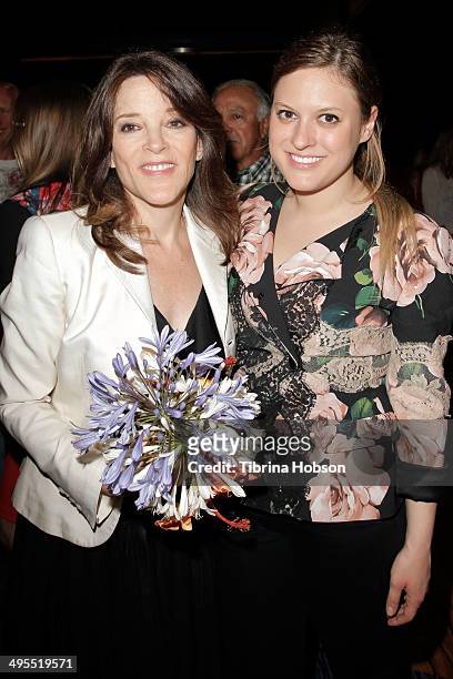 Marianne Williamson and daughter India Williamson attend an election celebration for independent congressional candidate Marianne Williamson on June...