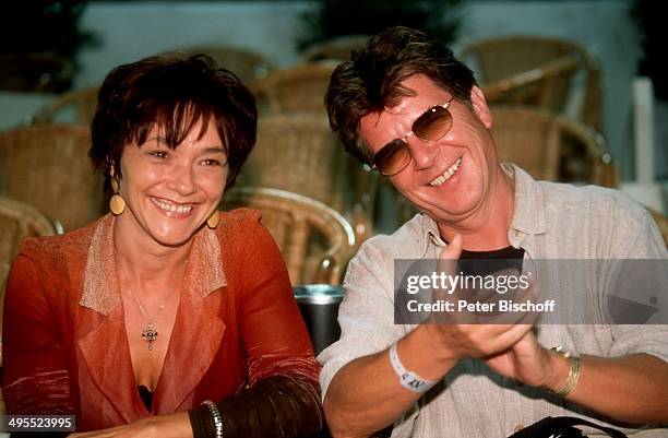 Egon Wellenbrink und Ehefrau Lisa bei Tennisturnier "Mallorca Open" am , Stierkampfarena in Palma de Mallorca auf Mallorca, Spanien.