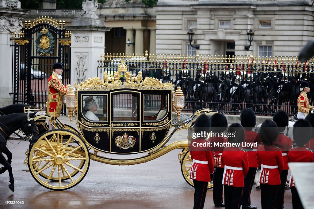 Queen Elizabeth II Attends The State Opening Of Parliament