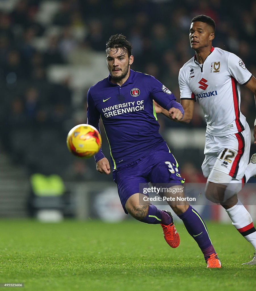 Milton Keynes Dons v Charlton Athletic   - Sky Bet Championship