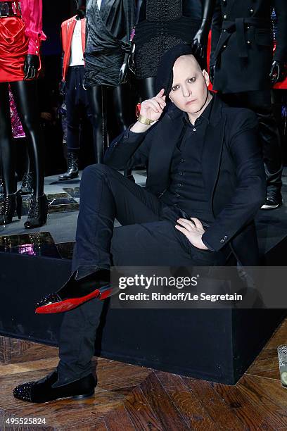 Photographer Ali Mahdavi attends the BALMAIN x H&M Paris Launch Party on November 3, 2015 in Paris, France.