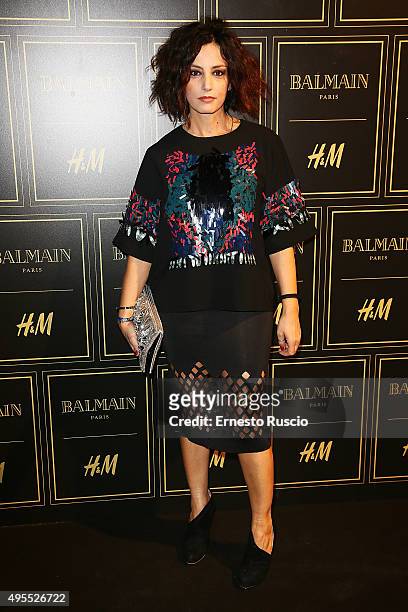 Alessia Barela attends Balmain For H&M Collection Preview Photocall on November 3, 2015 in Rome, Italy.