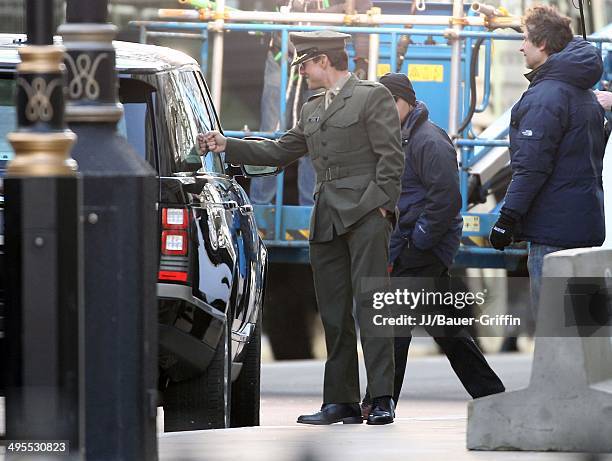 Tom Cruise is seen on the film set of the movie 'All You Need Is Kill' on February 02, 2013 in London, United Kingdom.