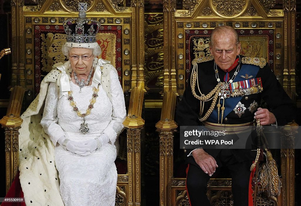 Queen Elizabeth II Attends The State Opening Of Parliament