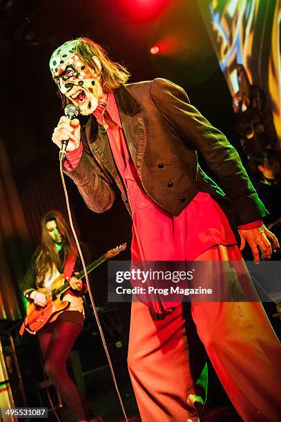 Vocalist Arthur Brown of English rock group The Crazy World of Arthur Brown performing live on stage at the Hard Rock Hell Prog festival in...