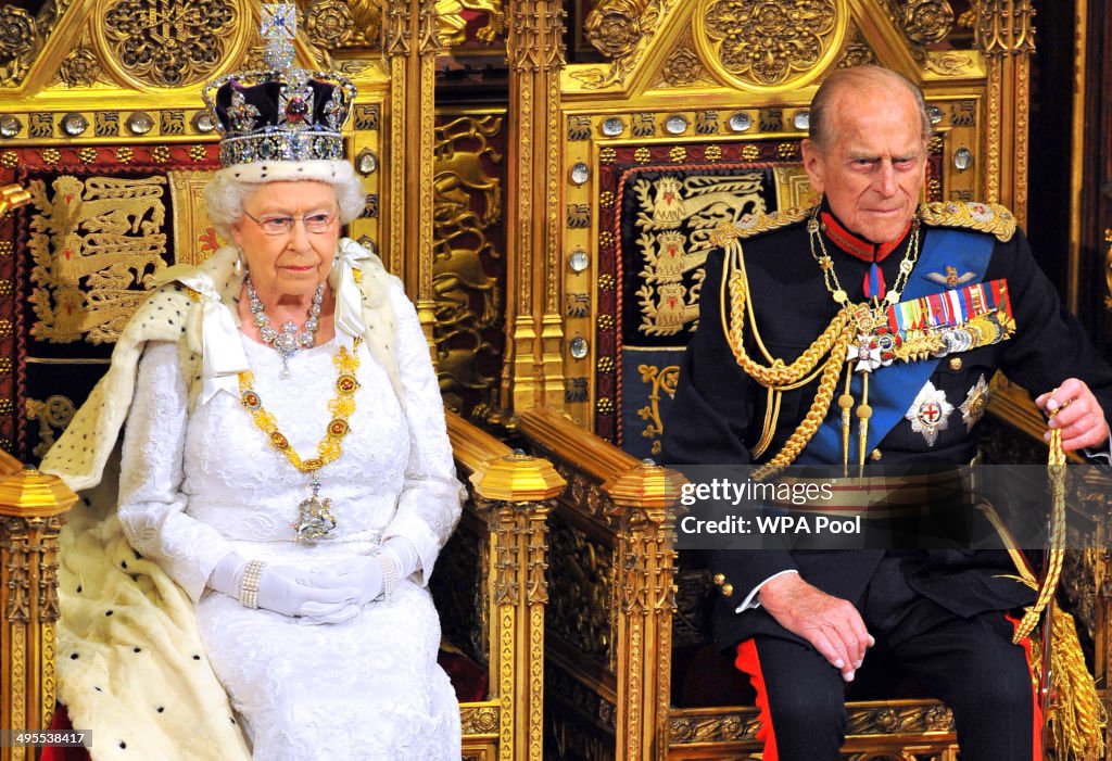 Queen Elizabeth II Attends The State Opening Of Parliament