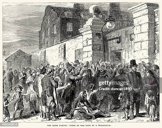 great famine of ireland - ireland stock illustrations