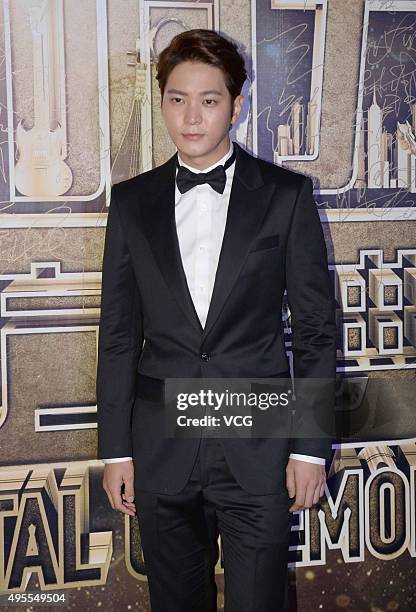 South Korea actor Joo Won arrives at the red carpet of the 2015 Asian Influence Award Oriental Ceremony at Beijing Workers' Gymnasium on November 3,...