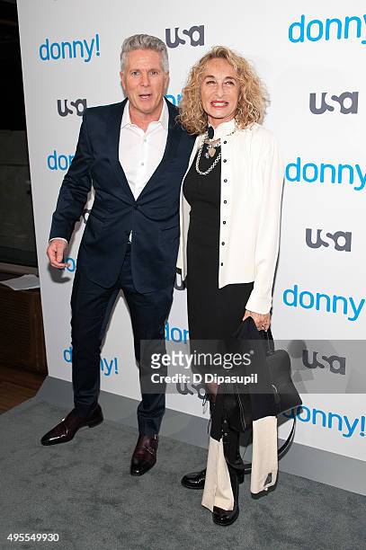 Donny Deutsch and Ann Dexter-Jones attend the premiere of USA Network's "Donny!" at The Rainbow Room on November 3, 2015 in New York City.