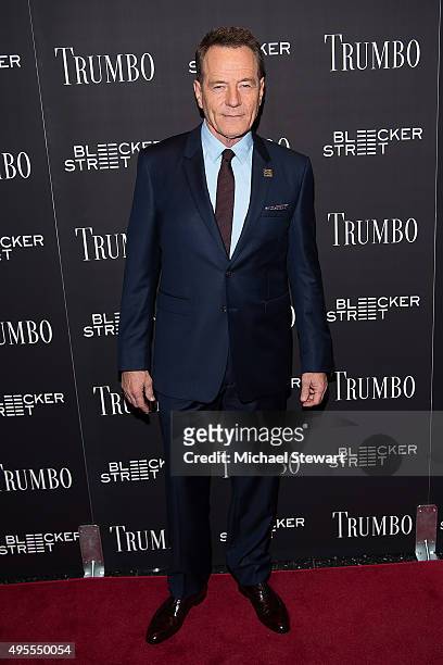 Actor Bryan Cranston attends the "Trumbo" New York premiere at MoMA Titus Two on November 3, 2015 in New York City.