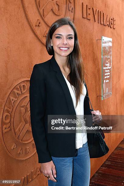 Miss France 2013 Marine Lorphelin attends the Roland Garros French Tennis Open 2014 - Day 11 on June 4, 2014 in Paris, France.