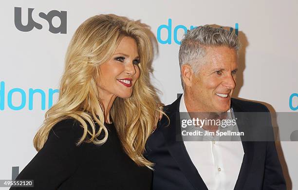 Model Christie Brinkley and advertising executive/TV personality Donny Deutsch attend the USA Network hosts the premiere of "Donny!" at The Rainbow...