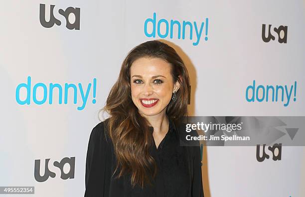 Actress Jessica Russell attends the USA Network hosts the premiere of "Donny!" at The Rainbow Room on November 3, 2015 in New York City.