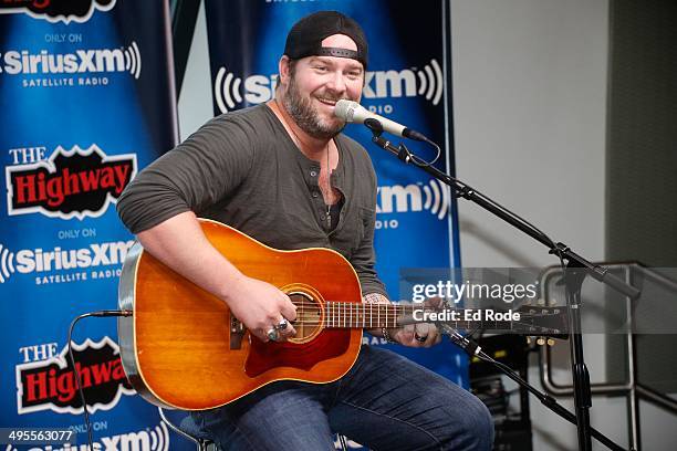 Lee Brice Performs On SiriusXM's "The Highway Super Fan Concert Series" at SiriusXM's Music City Theatre on June 4, 2014 in Nashville, Tennessee.