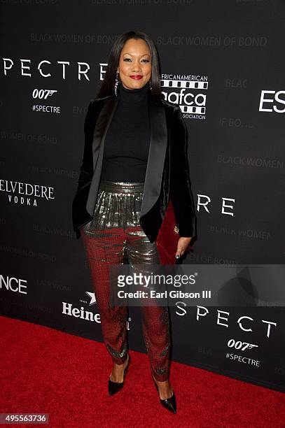 Actress Gabcelle Beauvais attends "Spectre"-The Black Women of Bond tribute at California African American Museum on November 3, 2015 in Los Angeles,...