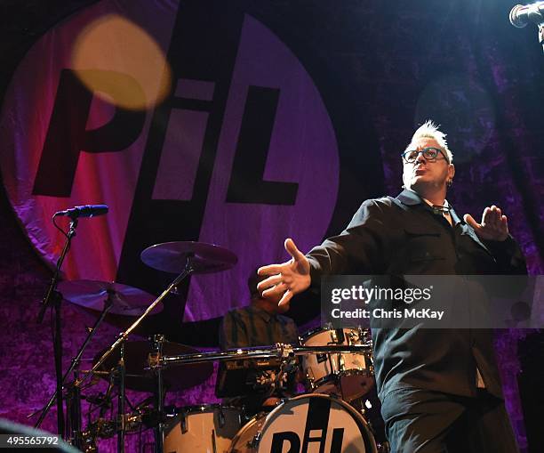 Bruce Smith and John Lydon of Public Image Ltd perform at Georgia Theatre on November 3, 2015 in Athens, Georgia.