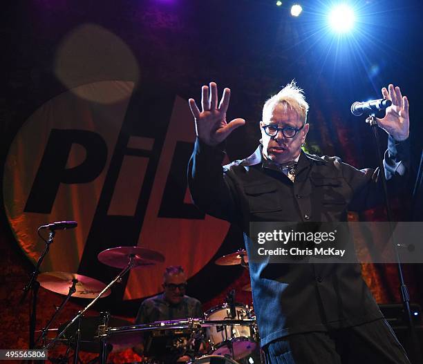 Bruce Smith and John Lydon of Public Image Ltd perform at Georgia Theatre on November 3, 2015 in Athens, Georgia.