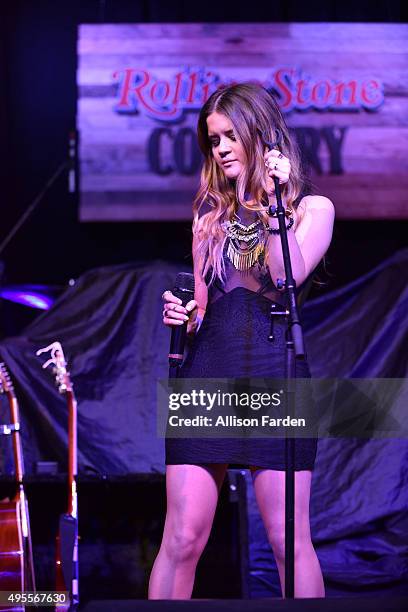 Singer Maren Morris performs for Rolling Stone Country Live at City Winery Nashville on November 3, 2015 in Nashville, Tennessee.