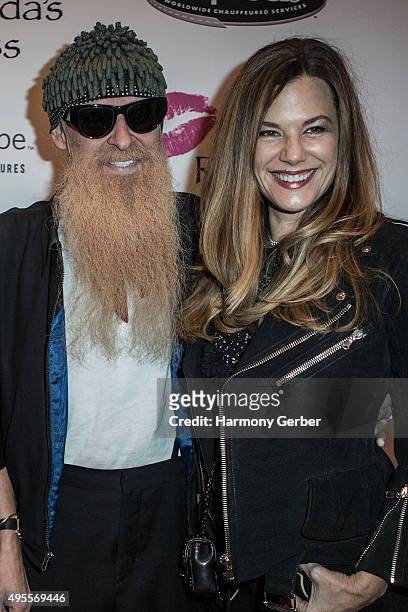 Billy Gibbons and Gilligan Stillwater attend the Benefit Concert And Live Auction For Rhonda's Kiss at El Rey Theatre on November 3, 2015 in Los...